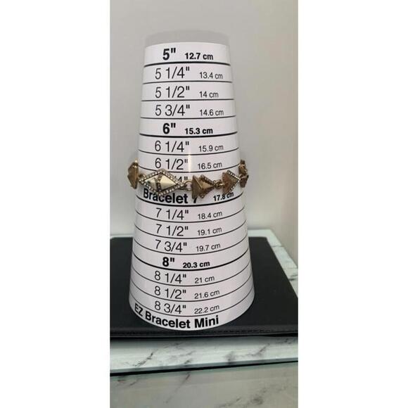 Antiqued Gold Tone Arrow Link Bracelet W Rhinestones Boho Southwestern Western - Picture 6 of 6